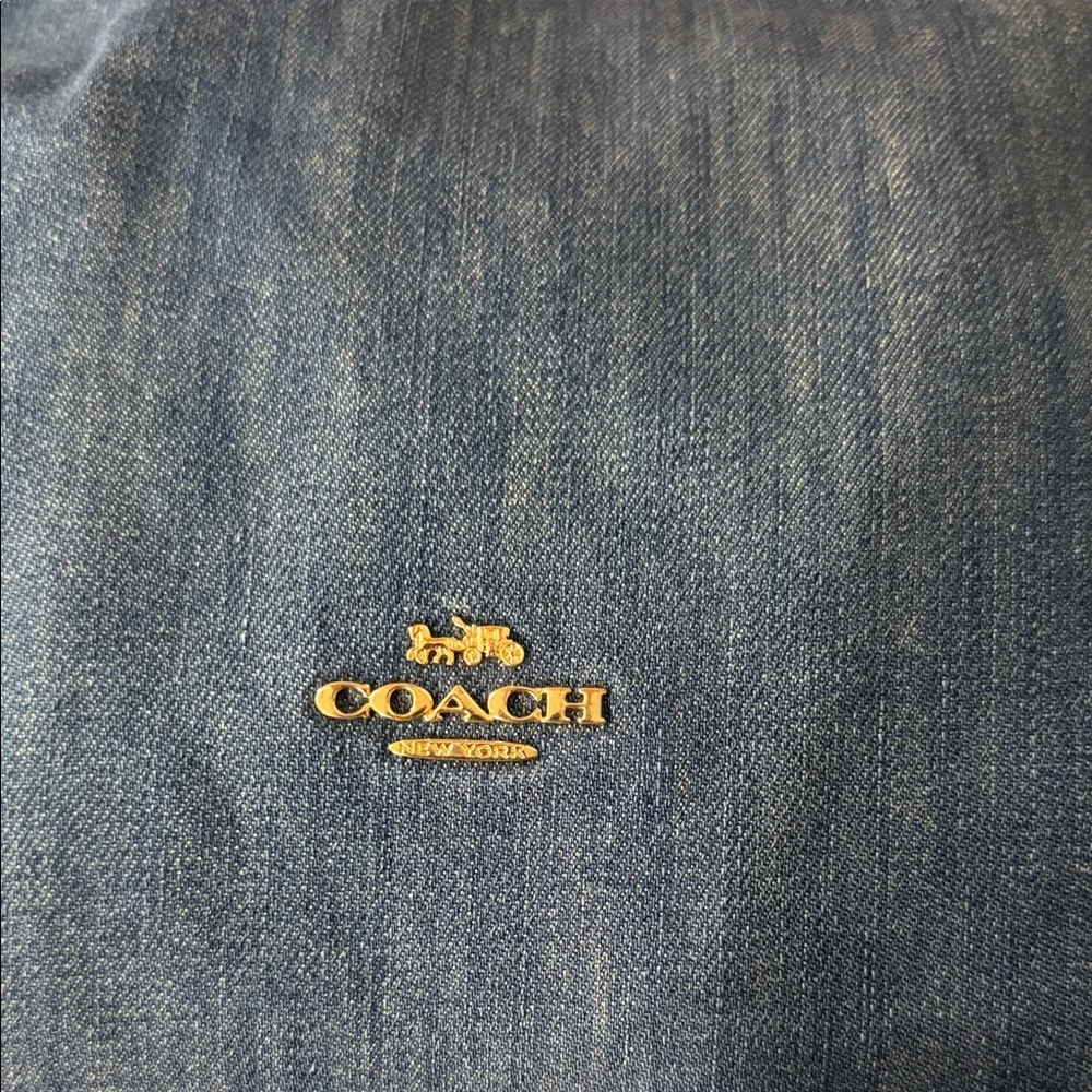 Coach Navy Denim Shoulder Bag - Picture 2 of 10